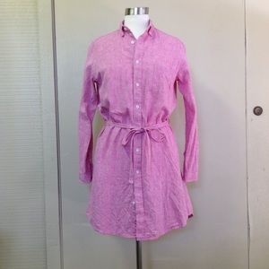 Gitman Bros Sisters / Linen cotton blend shirt dress / Size medium / Made in USA